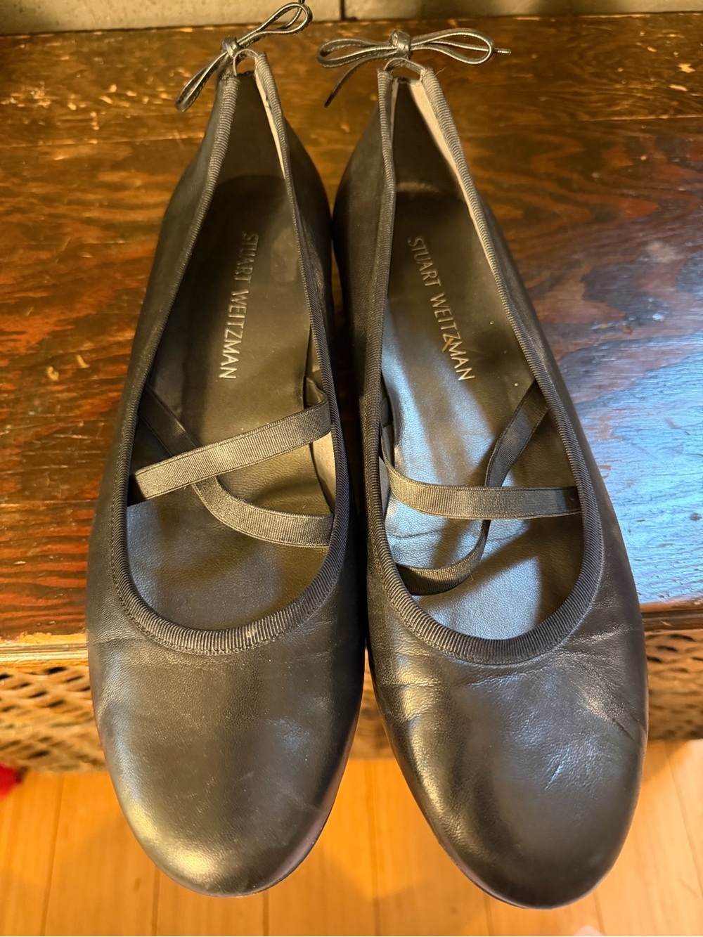 Stuart Weitzman Bolshoi Ballet Flats with Ankle Ties